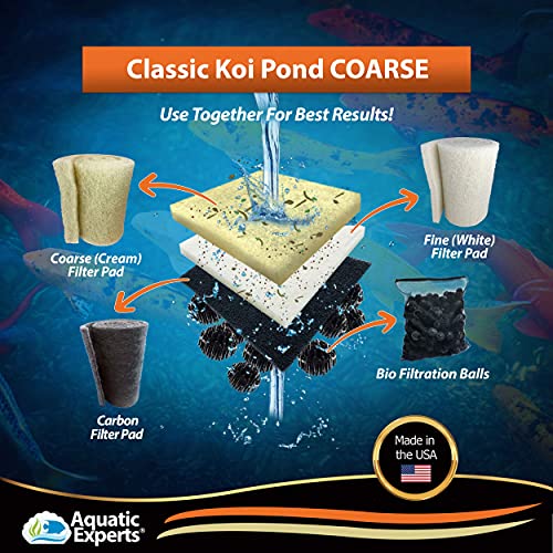 Aquatic Experts Cream COARSE Pond Filter Pad 2 inch Thick Bulk Roll