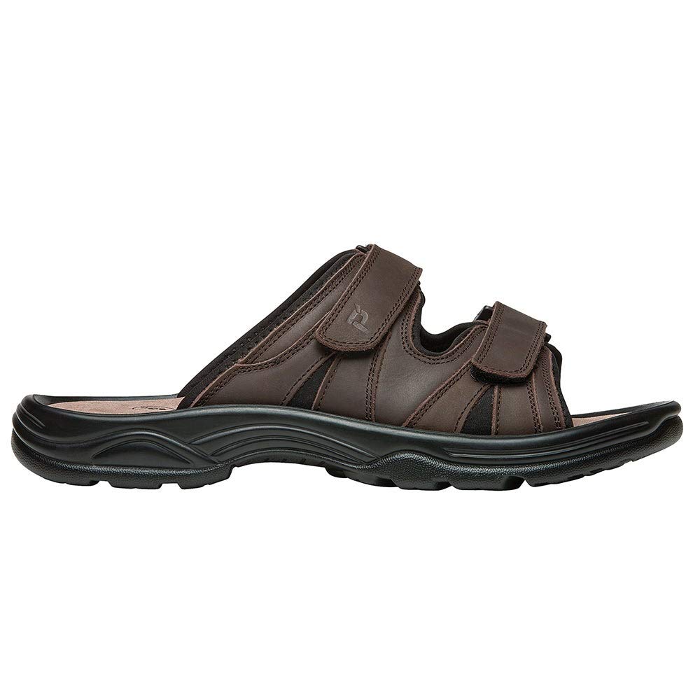 Propét Mens Vero Slide Athletic Sandals Casual – Brown – Size 10 D