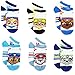 Paw Patrol Boys Girls 6 Pack Socks (4-6 (Shoe: 7-10), Pups White/Blue)