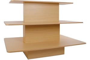 Econoco Commercial 3-Tier Melamine Rectangular Table