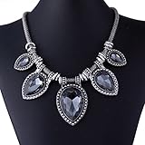 Drops of water Diamond Explosion models exaggeration fashion retro false collar necklace