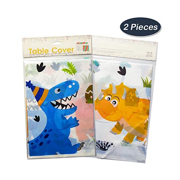 WERNNSAI Dinosaurier Tischdecke - Dinosaurier Partyzubehör für Kinder Jungs Geburtstag Hochzeit Baby Shower Deko, 2… – Bild 5