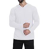 Men's UPF 50+ Sun Hoodie – Quick-Dry Long Sleeve Fishing Shirt for Fall & Winter, Lightweight for Hiking & Yard Work