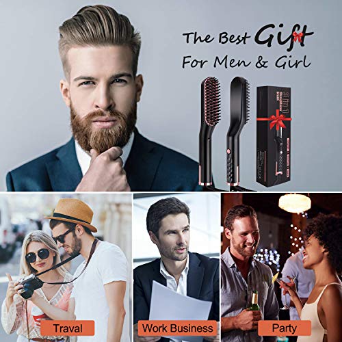 Beard Straightener for Men Hair Straightener Brush, Ionic Beard