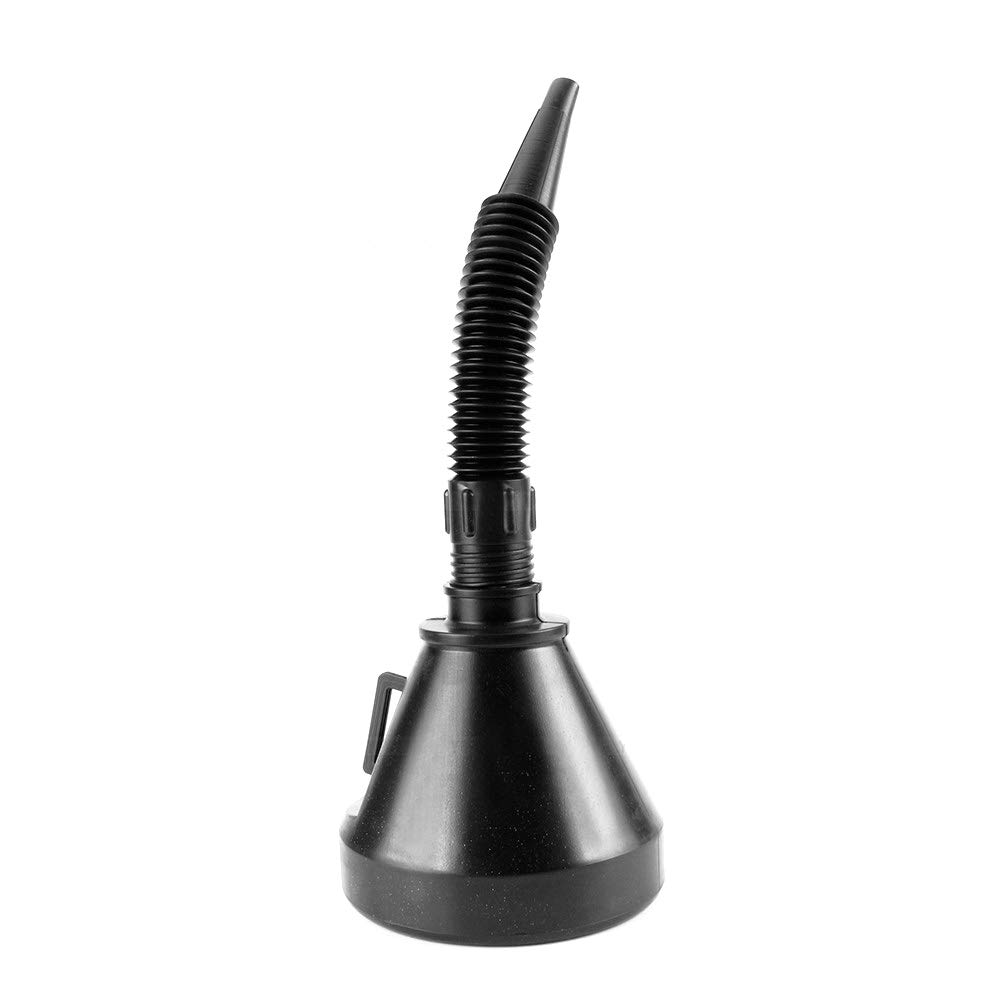 Qiilu Car Fuel Funnel Can Spout For Oil Fuel Petrol Gasoline 2016 2 in 1 Black Plastic Funnel