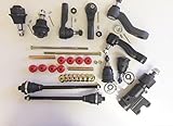 Complete Front End Kit 2 Upper 2 Lower Ball Joint 2 Inner 2 Outer Tie Rod 2 Links 1 Pitman 1 Idler Arm 1 Bracket Right and Left Side 4WD HD Vehicles