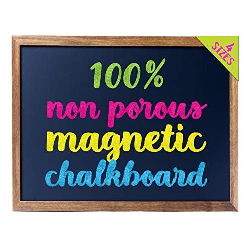 Cedar Markers 27"x20" Framed Chalkboard Sign. 100% Non-Porous Erasable Blackboard and Whiteboard. Chalk Board for Chalk Markers. Magnet Board Decorative Chalkboard for Every Event (27x20)