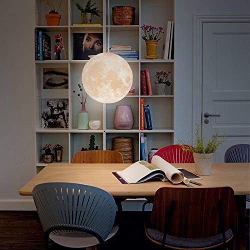 Stampa 3D Lampada a Luna Ricaricabile, Lampada Comodino LED, Luce Notturna per Bambino, Controllata Tattile, Diversi Colori, Decorazione per Casa, Stanza, Regalo per Compleanno, Anniversario e San Valentino 10 cm