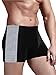 Scodi Mens Solid Splice Square Leg Jammer Swimsuit Swimwear