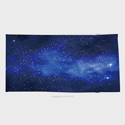 27.5W x 11.8L Inches Custom Cotton Microfiber Ultra Soft Hand Towel Universe Filled With Stars Nebula And Galaxy 369192989