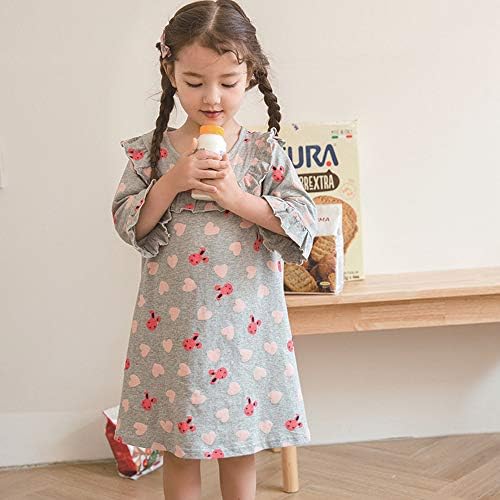 女の子 パジャマ ガールズ ワンピース 長袖 上下セット ルームウェア かわいい ナイトウェア 子供服 キッズ 綿100 ルームウェア かわいい 部屋着 寝間着 寝巻き 快適 お姫様 グレー 100cm 150cm B087jqfnfc 1 500円 大人気 New Arrival 最安値挑戦 年中無休 高