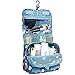 HaloVa Toiletry Bag Multifunction Cosmetic Bag Portable Makeup Pouch Waterproof Travel Hanging Organizer Bag for Women Girls, Dark Blue