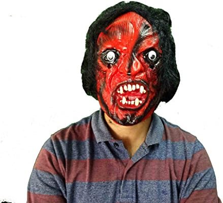 Kommis India Horror Zombie Party Face Mask Halloween Mask Combo Pack of 2 (Red and Green)