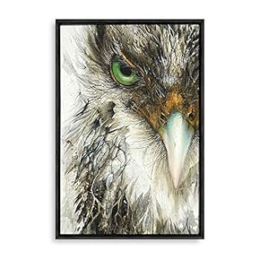 Framed Canvas Home Artwork Decoration Animal Portrait Canvas Wall Art for Living Room, Bedroom - 16x24 inches