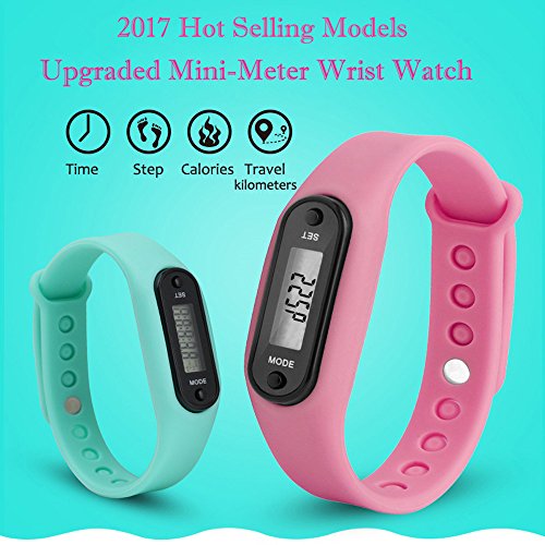 Women Pedometer,TADAMI Calories Digital Watch Men Walking Running Outdoor Sports LED Electronic Wrist Watch for Kids (Hot Pink)