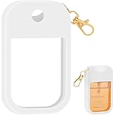 GAWBYET Hand Sanitizer Spray Case Compatible with Touchland, Silicone Hand Sanitizer Case Holder with Keychain for Power Mist and Glow Mist 1 fl oz, (White)
