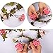 Hecaty 2 Strands Artificial Rose Garland Silk Flowers Hanging Rose Vine with Led String for Wedding Home Party Event Wreath Decor (Pink&Champagne)