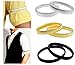 6pcs Solid Color Elastic Bracelet Shirt Sleeve Holders Elasticated Metal Armbands