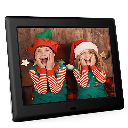 DBPOWER 8 Inch Digital Photo Frame – 1024×768 IPS HD Display Electronic Picture Frame with Calendar, Time, Auto Switch, Music, Slideshow, Video, Support 32GB USB Drives/SD Card, Remote Control