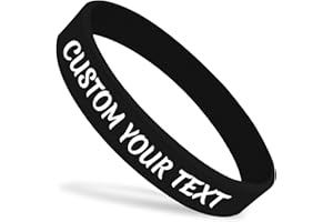 Personalized Silicone Wristbands,Custom Rubber Bracelets,Customized Text Rubber Wristbands for Events, Support, Gifts,Fundrai