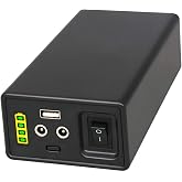 Talentcell 142.08Wh Portable Power Bank PB120B1, 38400mAh Multi Output Power Supply, Dual DC 12V and 5V USB Out for LED Strip, CCTV Camera, Mobile Devices
