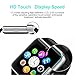 Luxsure Bluetooth Smart Watch with SIM Card Slot and Smart Health Watch Bracelet Smartwatch for Samsung HTC and Other Android Smartphones - Silver black band