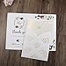 Doris Home 50pcs Vertical White Hollow Flora Laser Cut Wedding Invitation Cards Kit with envelops