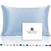 Silk Pillowcase for Hair and Skin with Hidden Zipper, Ravmix Both Sides 21Momme Mulberry Silk Cooling Pillow Case Queen Size 
