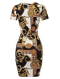 Mini vestido bodycon con estampado sexy casucal para mujer - Hecho en EE. UU.