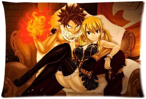 Japan Anime Cartoon Fairy Tail Custom Student Pillowcase DIY Pillowslips Roomy in Size 16 x 24 Inch