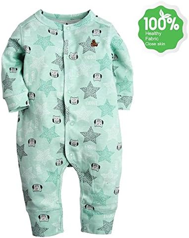 Baby Boy Sleepers Baby Pajamas Long Sleeve Sleepsuit Cotton Snap