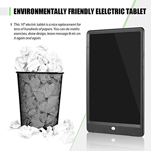 Highwinner LCD Writing Tablet, 10 inch Electronic Writing Board Digital Drawing Graphic Doodle Tablet,Portable Handwriting Notepad with Protect Sleeve (Black)