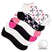 TeeHee Women's Golf Socks No Show Socks 6-Pairs Assorted (Heart with Tee)