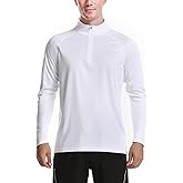 DAYOUNG Mens Zip Pullover UPF 50+ Sun Protection Long Sleeve Hiking Fishing Outdoors Performance T-Shirt