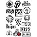 Band Stickers 220pcs Unduplicated Punk Rock Roll Music Decals, Cool Vinyl Graffiti Stickers for Electronic Organ Guitar Piano Violin Drum Flute Laptop Car Helmet Bicycle
