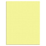 TOPS Quadrille Pad, Gum-Top, 8-1/2 x 11 Inches, Quad Rule (4 x 4), Canary Paper, 50 Sheets per Pad, 12 Pads per Pack (3313)