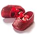 RVROVIC Baby Girl Moccasins Infant Princess Sparkly Premium Lightweight Soft Sole Tassels Prewalker Toddler Girls Shoes (M:6-12 Months, Red)