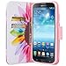 Galaxy Mega 6.3 Case, Samsung Galaxy Mega 6.3 Wallet Case, Wrist Strap Folio [Kickstand Feature] Pu Leather Wallet Case with ID&Credit Card Slot For Galaxy Mega 6.3, Pink Sun Flower