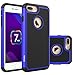 OEAGO iPhone 8 Plus Case, iPhone 7 Plus Case [Drop Protection] [Shock Proof] Hybrid Dual Layer Rubber Plastic Impact Defender Rugged Hard Case Cover Shell for Apple iPhone 8 Plus / 7 Plus - Blue