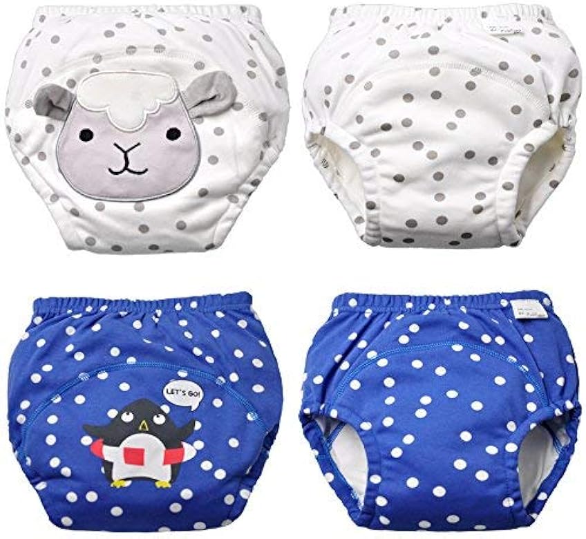 Flyish 4 Packs Baby Training Pants Toddlers Training Underwear Strong