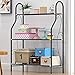 MORITIA 3 Tier Metal Plant Stand Scrollwork Design Indoor and Outdoor Flower Rack, Home Storage Organizer Shelf, 28 x 9.6 x 30 inch