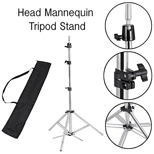Koval Inc. Adjustable Metal Mannequin Tripod Stand for Hair Salon Cosmetology with Lightweight Carry Bag - Thumbnail 7