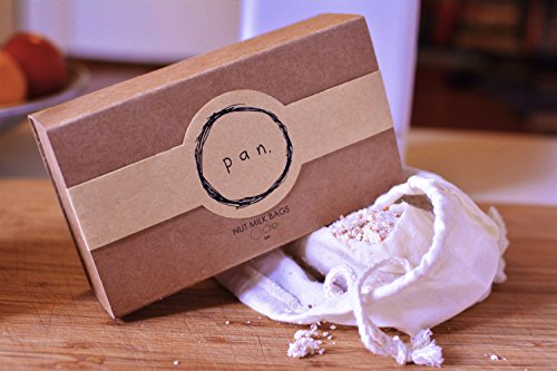 100% Organic Cotton Textile, Reusable, Durable, Natural and Finest Quality High Grade Mesh Nut Milk Bag, Nylon Free, Strainer Cheesecloth and Coffee Filter for Silk Almond Cashew Peanut Milk