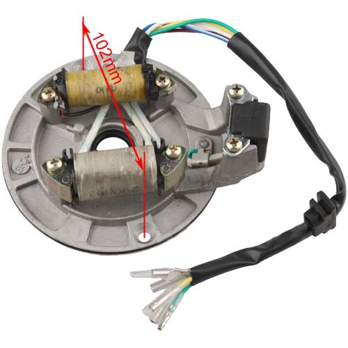XPRO 2Coil Stator for 70 cc 90CC 110 cc 125cc Kick Start Dirt
