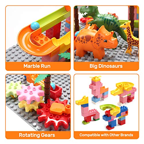 Marble Run Building Blocks Toys, Classic Big Blocks Compatible with All ...
