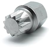 TEMO Abc0/10Pt Anti-Theft Wheel Lock Lug Nut Removal Socket Key for Vw Audi | Wheel Lock Nut Socket Adapter | Anti-Theft Screw Remover Repair Tool | Tyre Fitting, Garage Repair, Tire Change