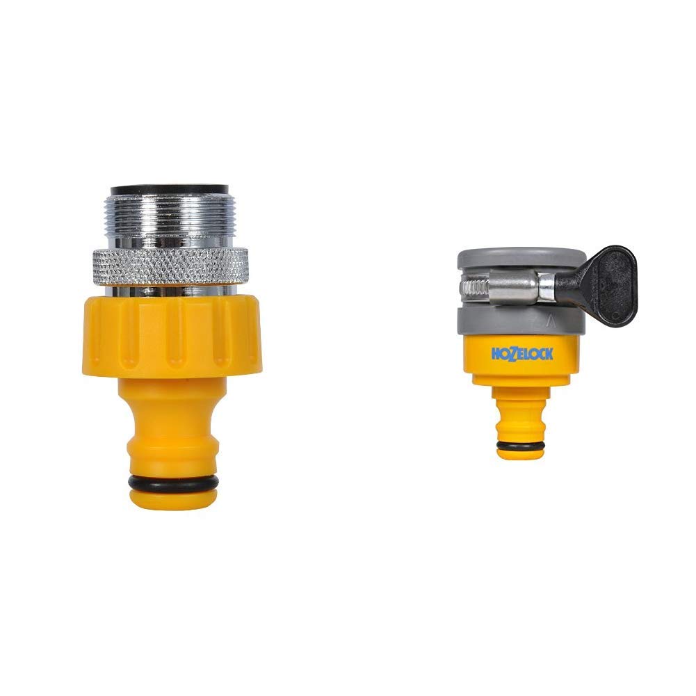Hozelock Kitchen Tap Connector with a 24mm male head Yellow Amazon