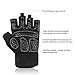 Trideer Padded Workout Gloves for Men - Gym Weight Lifting Gloves with Wrist Wrap Support, Full Palm Protection & Extra Grips for Weightlifting, Exercise, Cross Training, Fitness, Pull-up