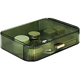 Decorcode Stackable Cosmetics Organizer Drawers, Bathroom Vanity Makeup Organizers and Storage, Ideal for Desk and Dresser Countertops, Great for Palette, Skincare, Lipsticks, Nail Care. Green