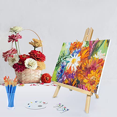 Easel Set 58 Pcs Painting Set( 7 Pcs 14 Inch Easel+7Pcs 8x10 Paint
